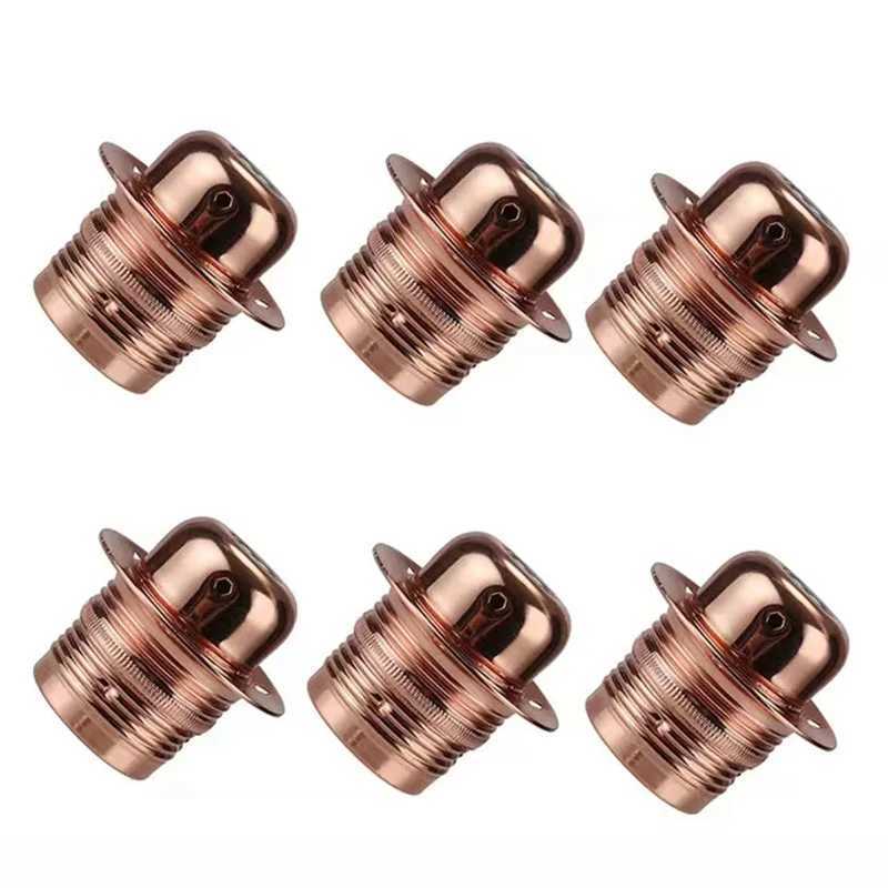 Vintage LED Lamp Holder E27 E26 DIY Industrial Pendant Light Bulb Base With Ring Retro Screw Socket Fitting Adapter Lampholder C251115