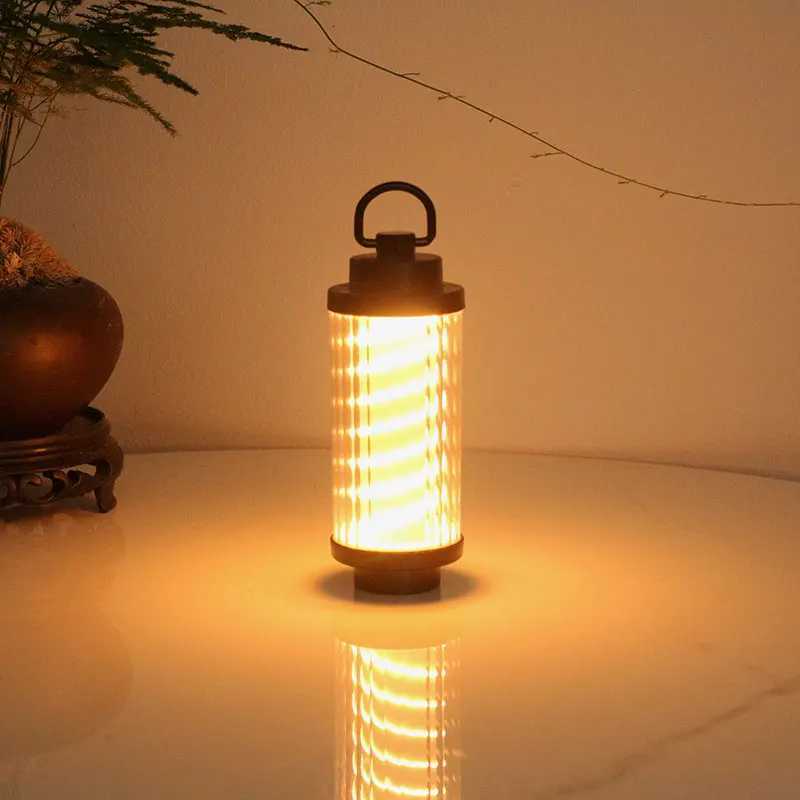 Outdoor Retro LED Camping Lamp 2600mAh Rechargeable Flashlight 4 Lighting Portable Home Adventure Tent Emergency Light With Hook M251115