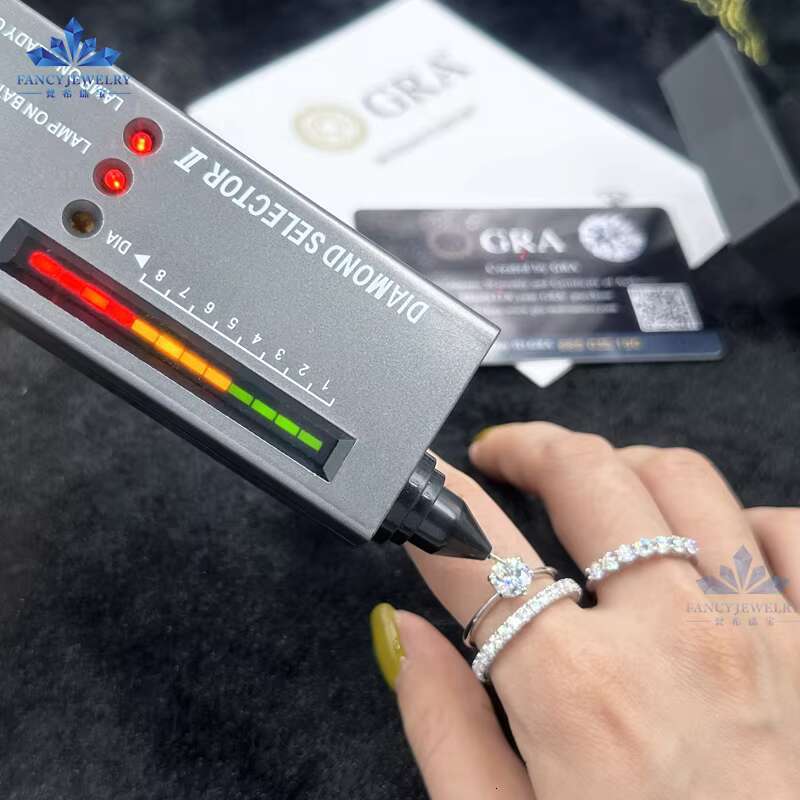 Fancy 925 Sterling Silver Wedding Rings 0.1ct D Color VVS1 Moissanite Half Eternity Wedding Band Ring for Women Men