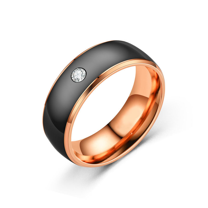 Stainless Steel Men's Fashion Finger Band Ring Waterproof Couple Titanium Steel Rings for Men Women Party Birthday Nice Jewelry Gift