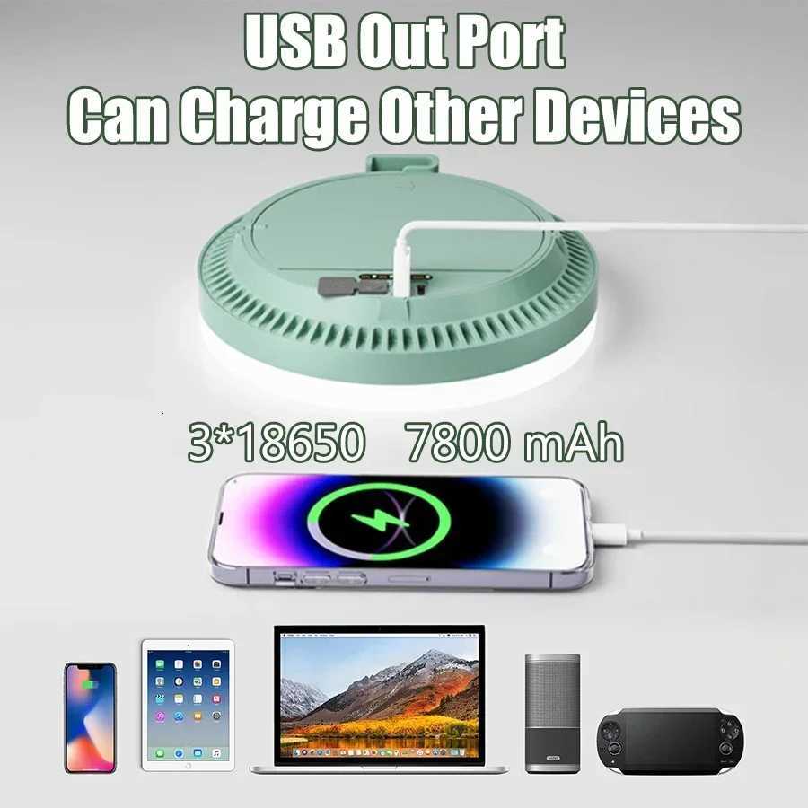 Super Bright LED Camping Light USB Rechargeable 7500mAh Emergency COB Floodlight Outdoor IP65 Waterproof Hanging Tent Light M251115