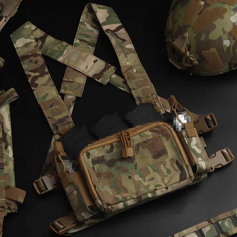 300D Nylon D3CM Chest Rig with Triple 5.56 Mag Pack Outdoor CS Game Hunting Accessories Tactical Vest Accessories Bag XJ251114