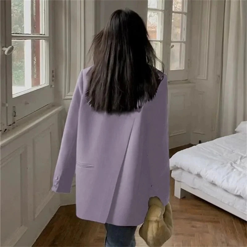 After sew jacket for women casual fashion loose Korean jacket street clothing chic long sleeved full set top 250415