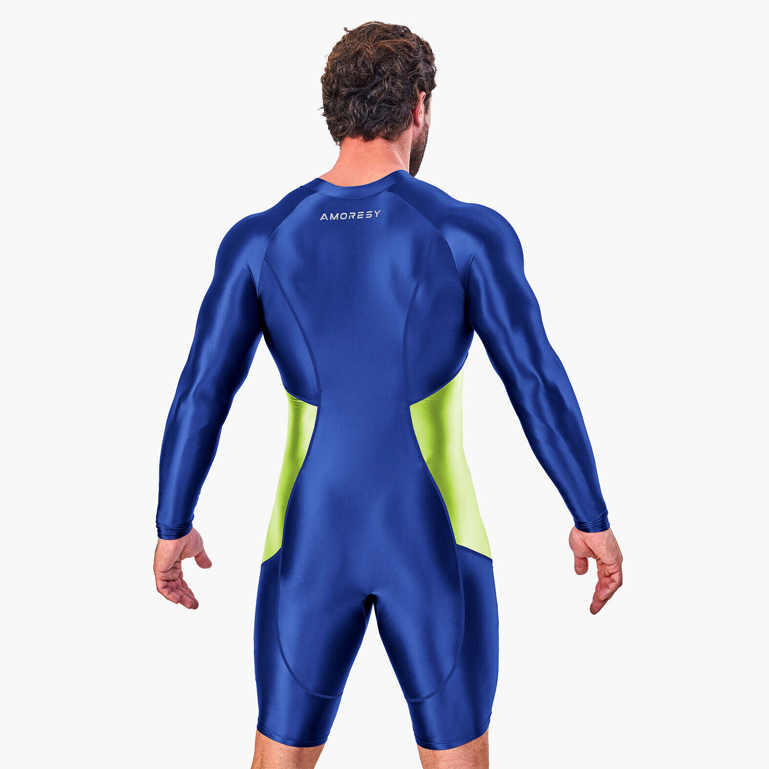 Men's Tracksuits AMORESY Jumpsuits Shiny Glossy Bodysuit Tights Overalls Suits