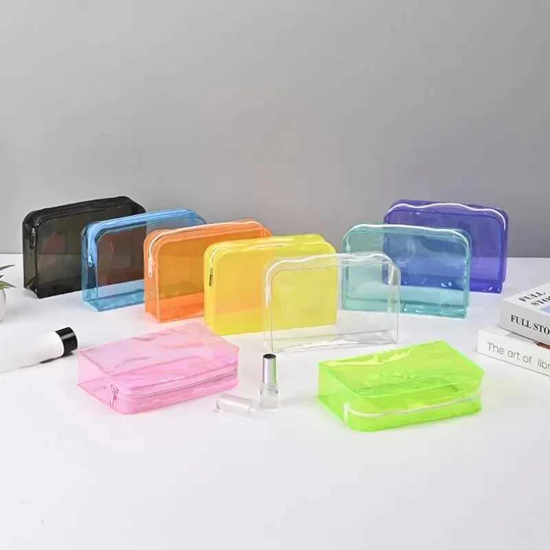 Candy colored transparent makeup bag PVC waterproof large capacity makeup bag travel makeup bagXJ250415