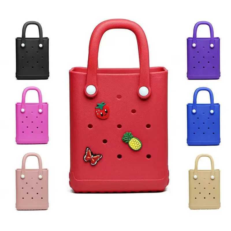 EVA beach burger bag childrens handbag rubber waterproof summer travel shoulder bag fashionable shopping ten font womens jelly bag W250415