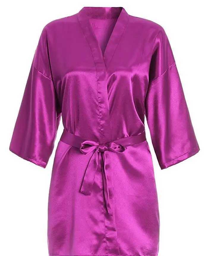 RB030 Sexy Large Size Sexy Satin Night Robe Lace Bathrobe Perfect Wedding Bride Bridesmaid Robes Dressing Gown For Women C251115