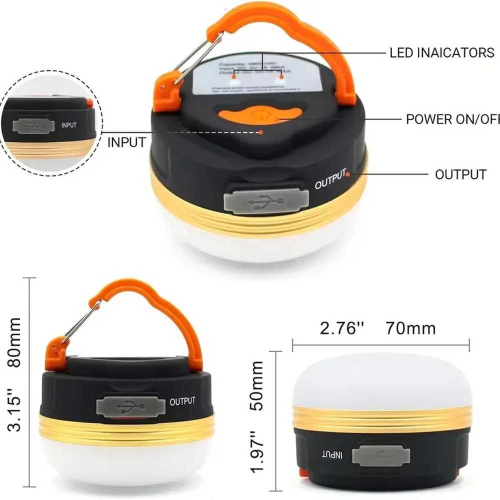 10W LED Camping Lantern Tents lamp 1800mAh Portable Camping Lights Outdoor Hiking Night Hanging lamp USB Rechargeable M251115