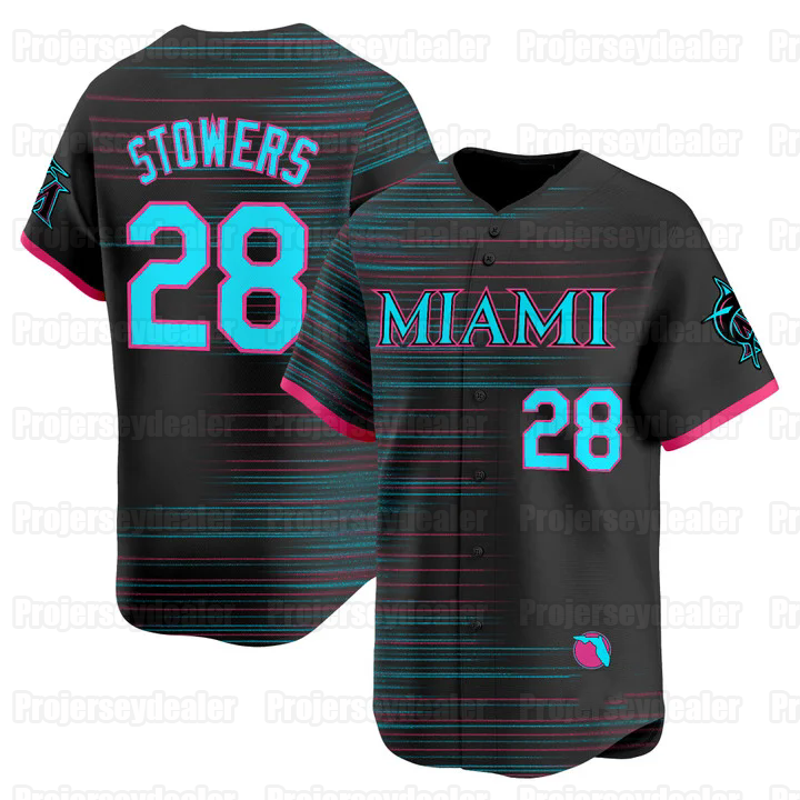 Marlins 2025 City Connect Jersey Edward Cabrera Edwards Kyle Stowers Matt Mervis Jesus Sanchez Sandy Alcantara Otto Lopez Max Meyer Derek Hill Custom
