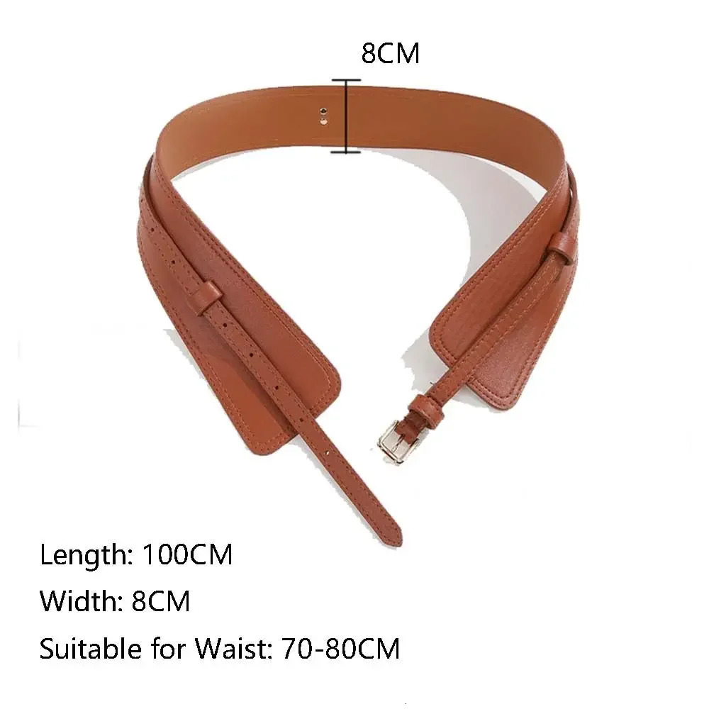Girls Slimming Sweater Overcoat Belts For Women PU Leather Apparel Accessories Waistband Wide Belts Cummerbunds Waist Belt 251114 - view 7
