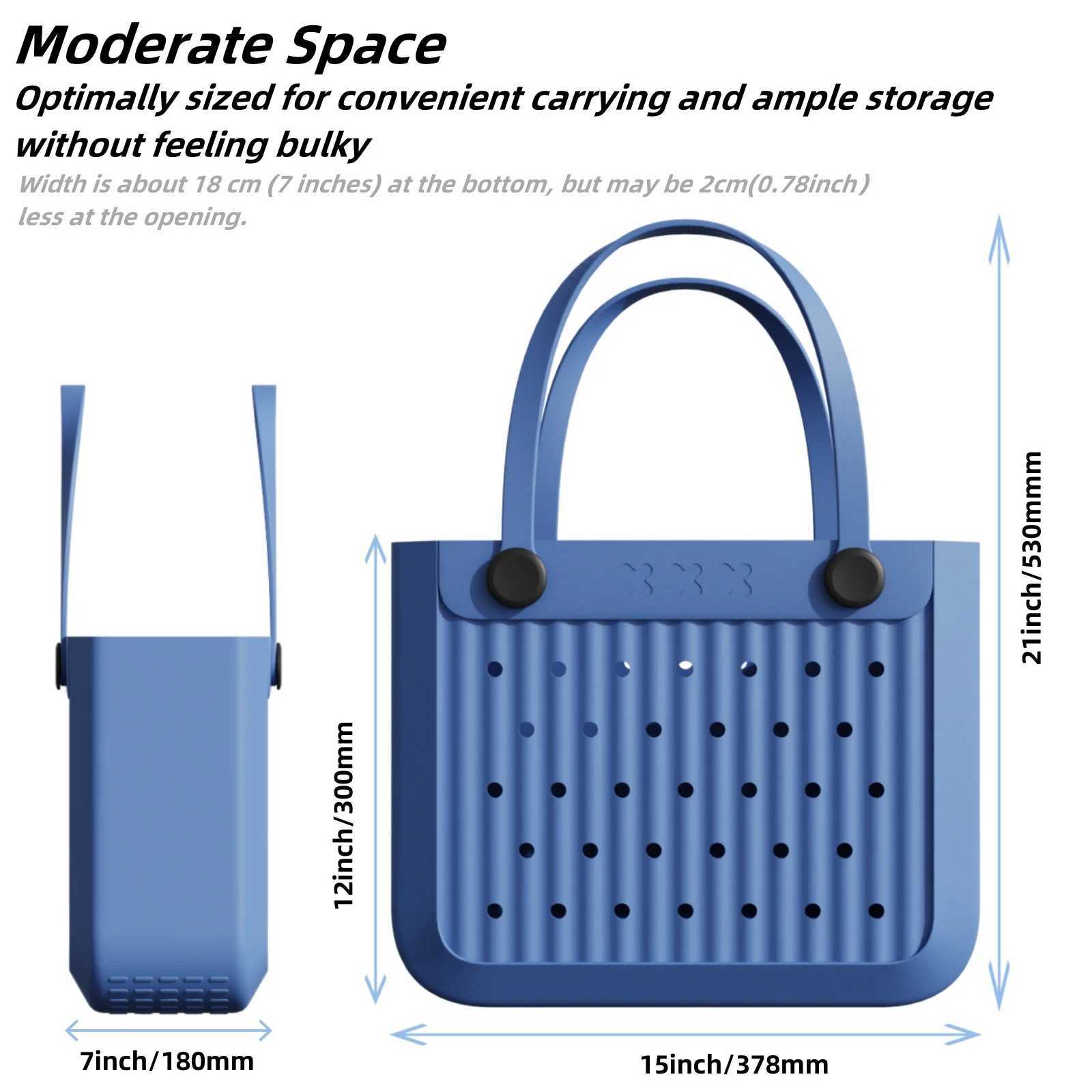 KBTWEILING Beach Handbag Large Travel Bag Womens Washable Outdoor Handbag Rubber EVA Bag for Beach Lake Swimming Pool W250415