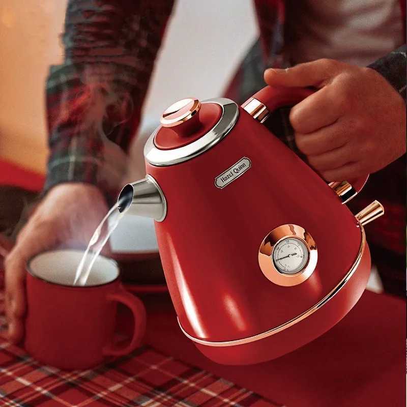 17L Retro Electrc Kettle Boiling Water With Thermometer Automatic Power Off 304 stainless Steel Teapot Kitchen Tools 1800W Y251114