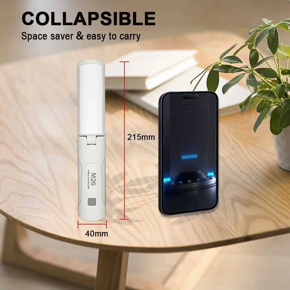 COB LED Camping Lamp Rechargeable Three Leaf Lighting Work Light Portable Outdoor Emergency Torch Mobile Power Supply M251115