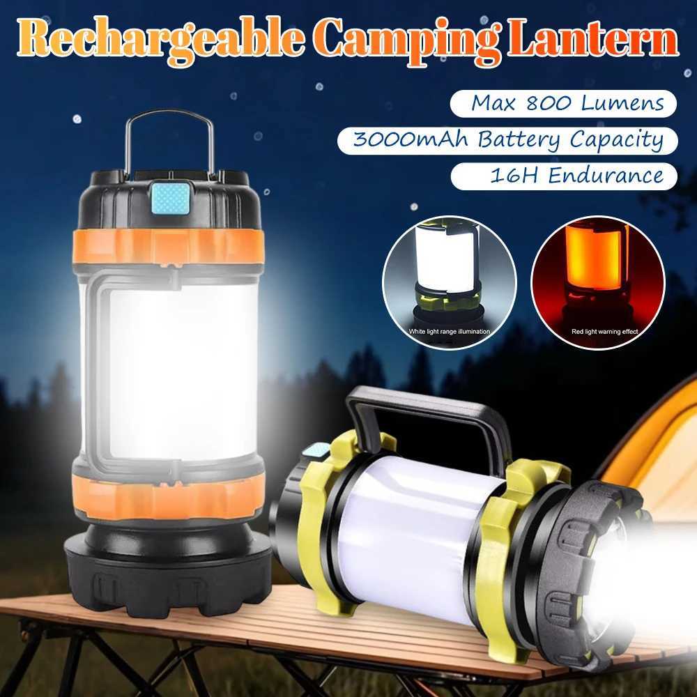 Portable Camping Light 3000mAh Capacity Power Bank Torch Light LED Lanterns Waterproof Outdoor Tent Light Rechargeable Flashligh M251115