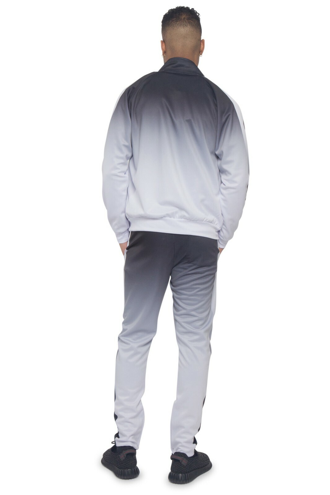 Gradient Men's Ombre Colored Pant&Jacket 2 Piece Sweatsuit Set Track Suit ST579