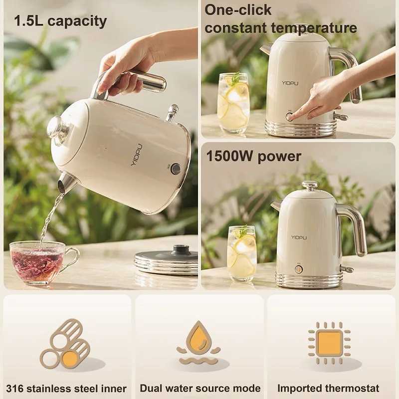 1500ml Home Electric Kettle Multi-function 316 Stainless Steel Boiling Kettle Teapot Baby Thermostatic Kettle Kitchen Tools 220V Y251114