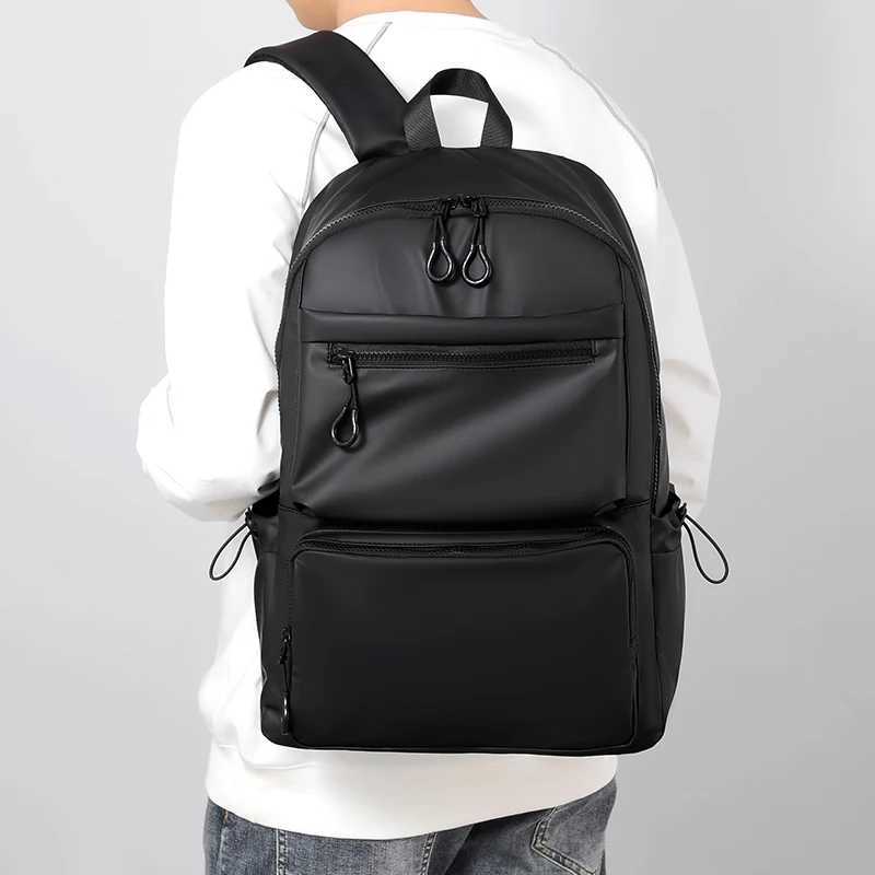 1Pcs 14-inch Fashion Casual Backpack Spacious Laptop CompartmentWaterproof FabricIdeal for Men Students and ProfessionalsW251114