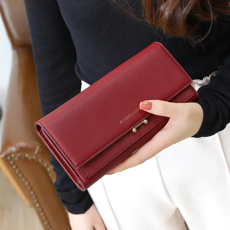 Womens Wallet Long Wallet Clutch Large Capacity Womens Wallet Womens Mobile Phone Bag Card Clip Carteras Mujer 250410