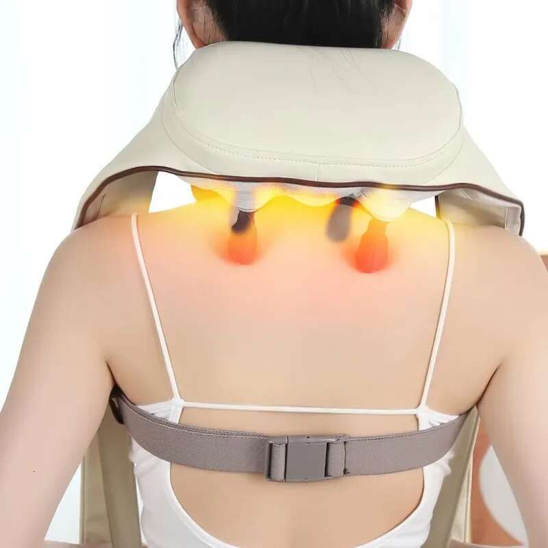 Dredge Hot Compress Electrical Neck Shoulder Body Massager Heated Kneading back Massage hine Relieve