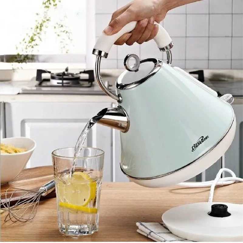 1800W Retro Electric Kettle Household Quick Kettle 304 Stainless Steel Teapot Coffee Kettle Auto Shutdown Kitchen Tools 18L Y251114