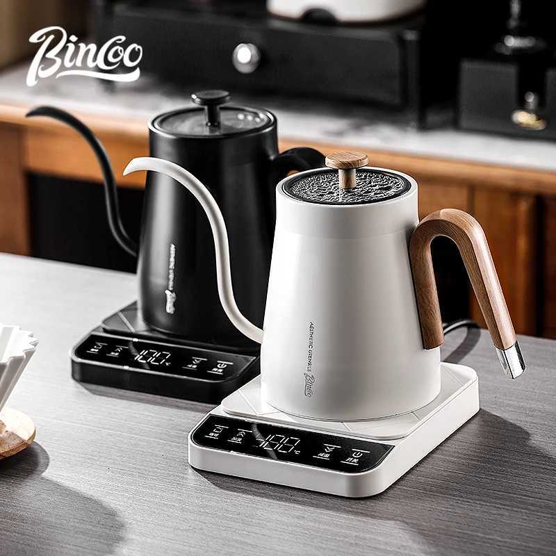 Bincoo Intelligent Temperature Control Kettle Professional Coffee Filling Kettle Hand Brewing Kettle Swan Neck 08L 220V 1350W Y251114