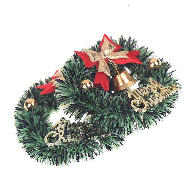6 Dollhouse Miniature Christmas Garland Wreath Model - Decorative Toy for Dollhouses Ideal for Holiday DecorationsM251115