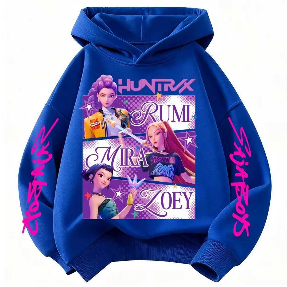 Huntrix KPop Demon Hunters Hoodie Kids Clothing for Girls Princess style Boys Fashion design fits as Child Sweatshirt Top J251115