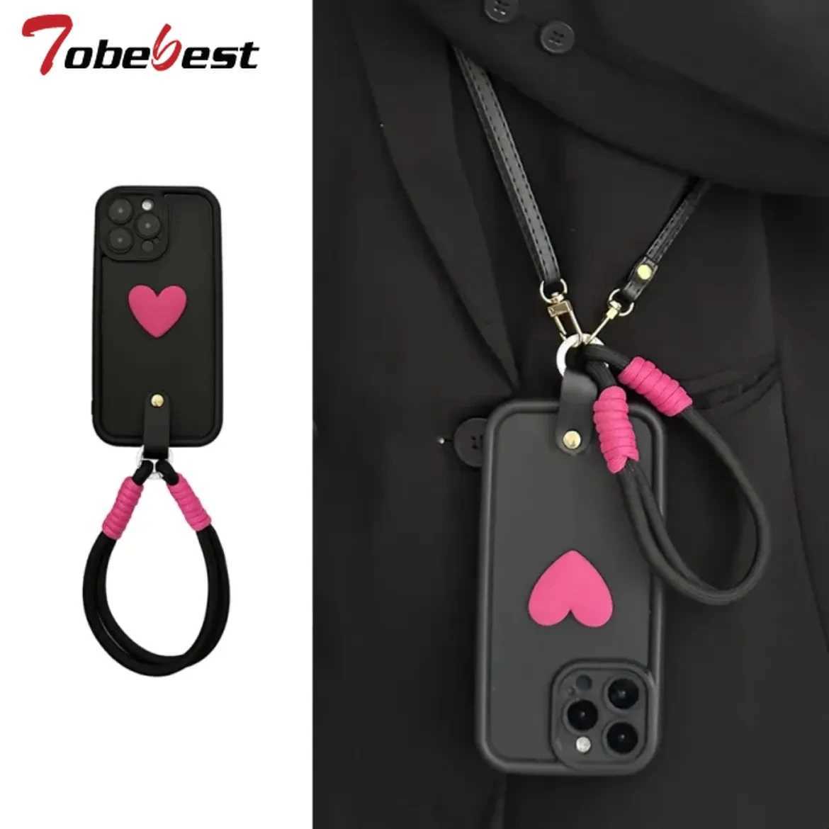 Crossbody Lanyard Wrist Strap Stand Phone Holder Case for iPhone 17 Air 16 16e 15 14 Plus 13 12 11 Pro XS Max XR 8 7 Plus Cover J251202