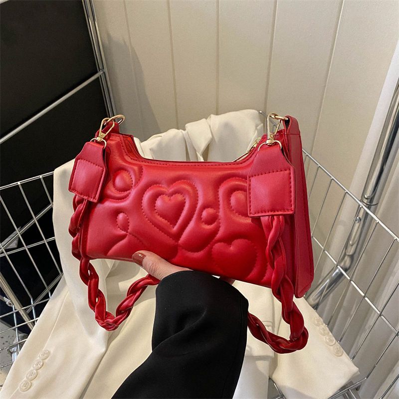 Underarm Candy Color Trend Shoulder Hold Fashion Indentation Simple Casual Small Square Bag
