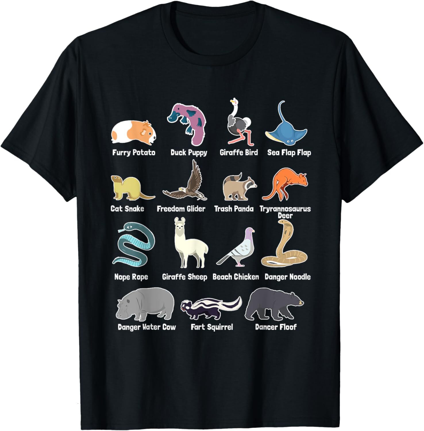 T shirt for Mens Animals Of The World - Rare Exotic Animals Funny Memes Gift Graphic Tee Casual Tops Clothes Short sleeve