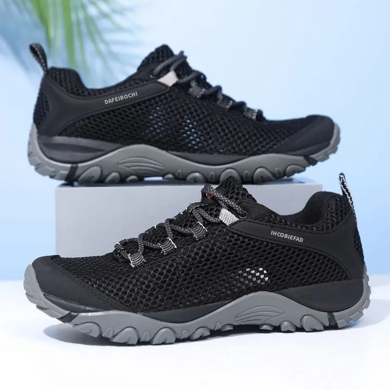 Mens hiking shoes summer breathable casual sports shoes outdoor travel walking shoes anti slip mens sports shoes 250411