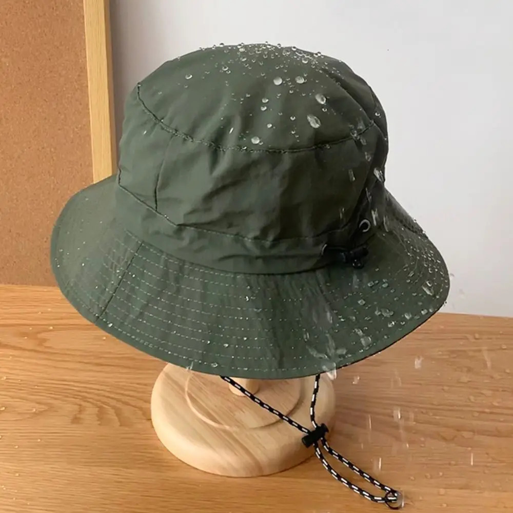 Summer sun protection waterproof bucket hat camping hiking hat with storage bag UV resistant sun hat mountain hat Panama hat 250409