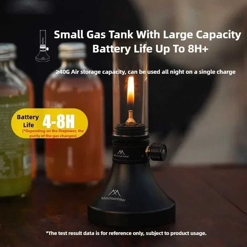 MOUNTAINHIKER Aladdin Portable Gas Lamp Retro Glass Lampshade Gas Atmosphere Light Outdoor Fishing Camping Hiking Candle Light M251115