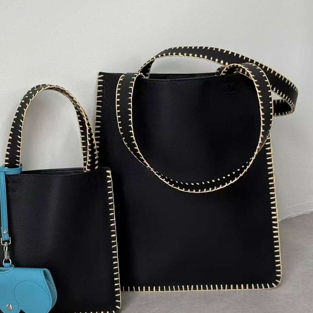 Mm Women's Bags Grass Edge Full Tote Design Sense Summer New High-Quality Fashionable Single Shoulder Handbag Genuine Leather Women's Bag