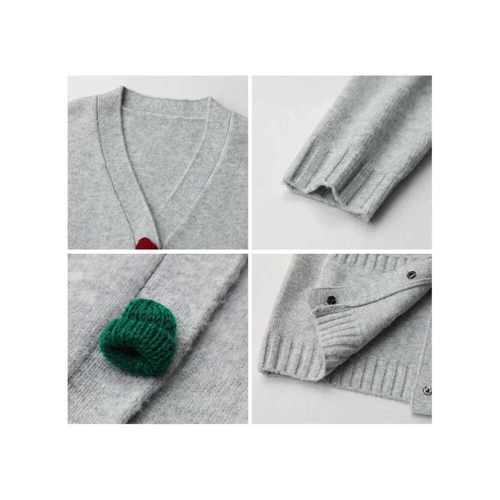 Designer Clothes CHIC VEN Korean Women's Cardigan V-Neck Loose Casual New Knitted Sweaters Soft Female Jumpers Party Autumn Winter 2023