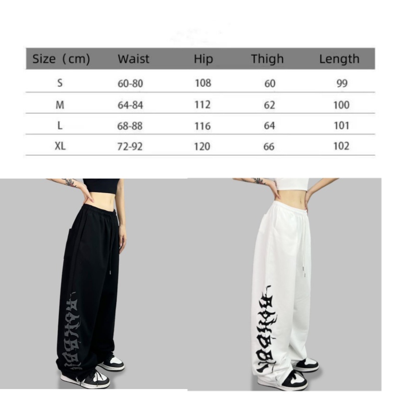 Street Retro Hip-hop Wide-leg Pants Loose Sweatpants Women's Spring Autumn Jazz Hip Hop Mopping Dancing Casual Trousers Fashion Bottoms