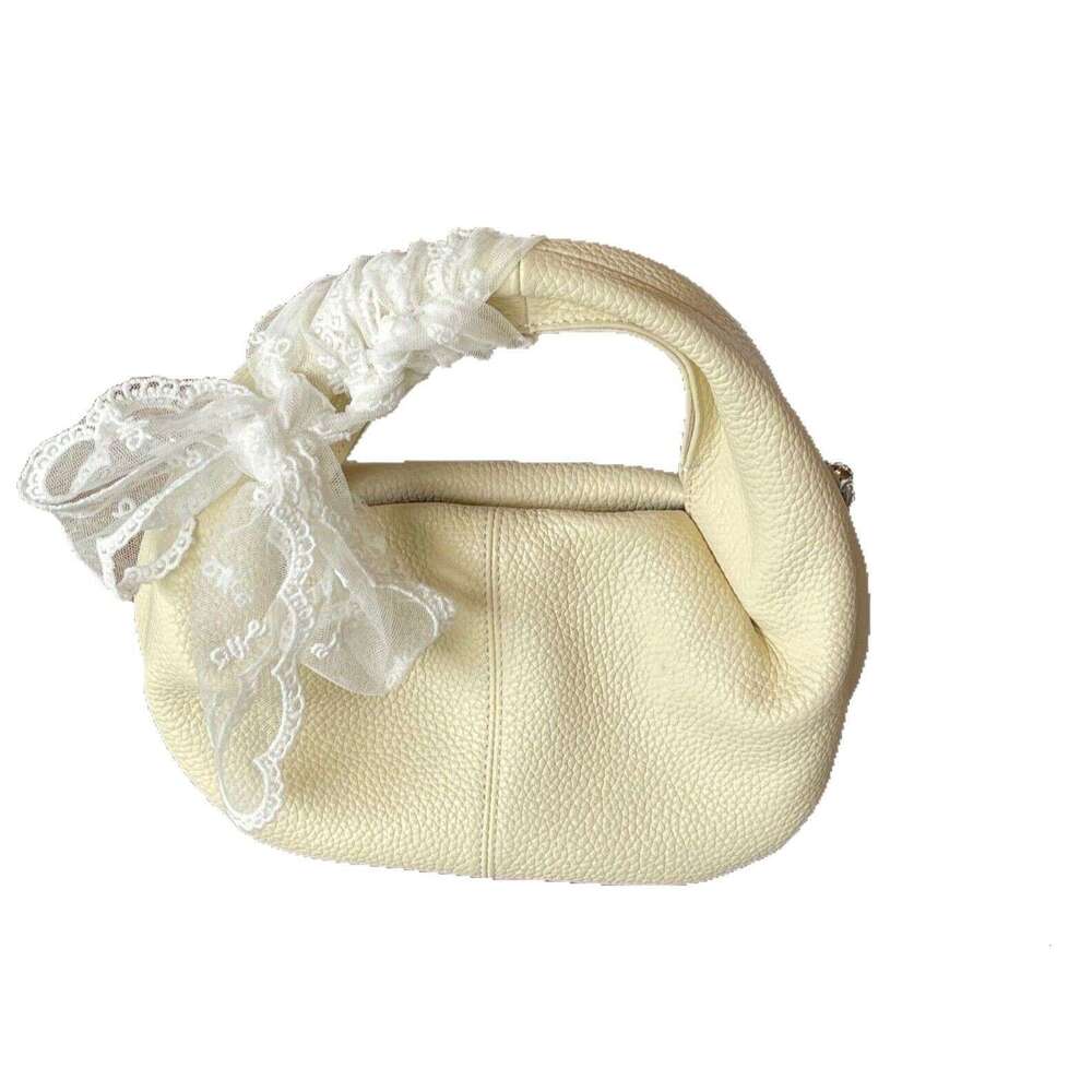 Mm Women's Bags Niche Handbag New Cloud Baotou Layered Leather Folded Dumpling Versatile Crossbody Bag Female Sweet Style