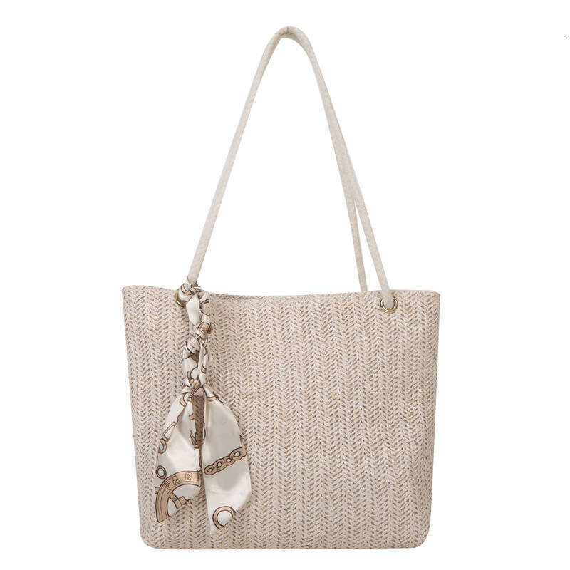 Handmade Beach Bag Women's Tote Large Capacity 2023 New Fashion Handbag Single Shoulder Underarm Grass Weaving Casual Bag Kq2