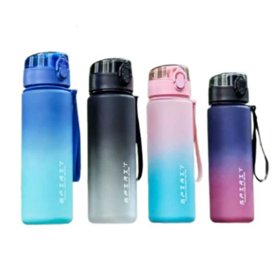 PC Sports Water Bottle Large Capacity Portable Handle Colorful Plastic Cup Leak Proof 650ml/1000ml Outdoor Sports Kettle GymW251114