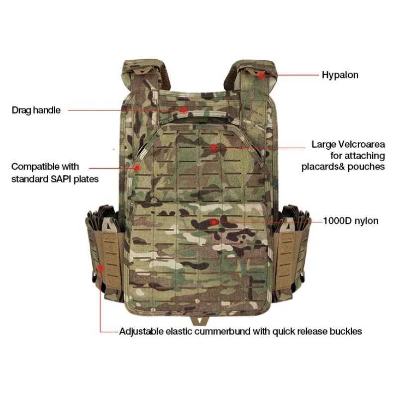 YAKEDA Tactical Vest Outdoor Hunting Plate Carrier Protective Adjustable Vest Airsoft Carrier Combat Equipment XJ250730XJ251114