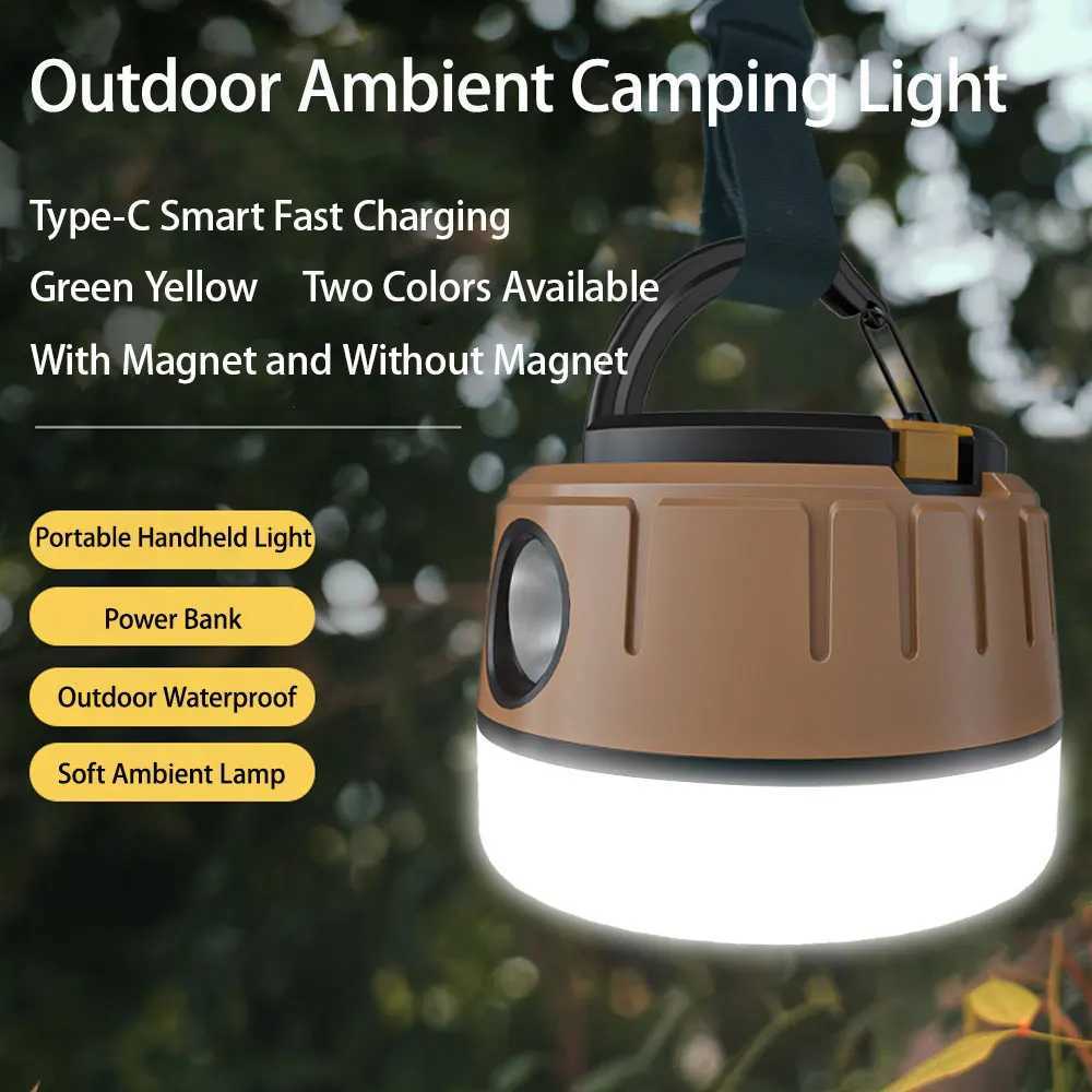 Portable LED Camping Lantern Multi Light Source Emergency Lights Outdoor Hiking Climbing BBQ Camp Tent Lamp With Hook And Magnet M251115