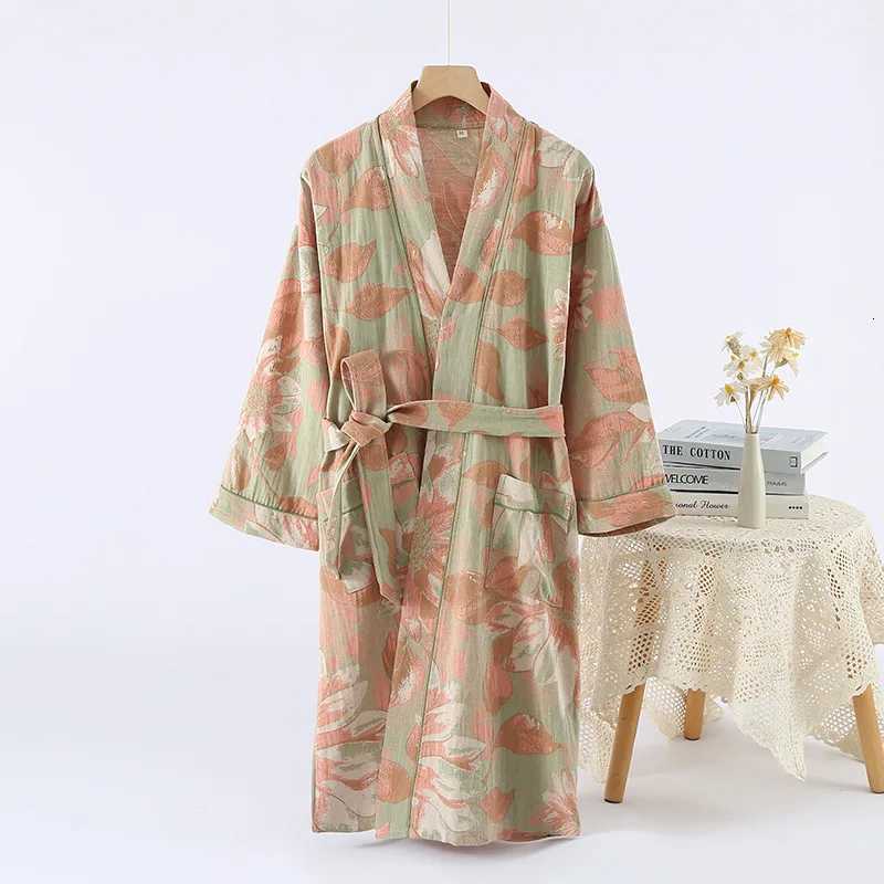 Fashion 100 Cotton Nightwear Bath Robe Lounge Autumn Winter Home Wear Womens Sleepwear Robes Shower Kimono Wedding Dress C251115