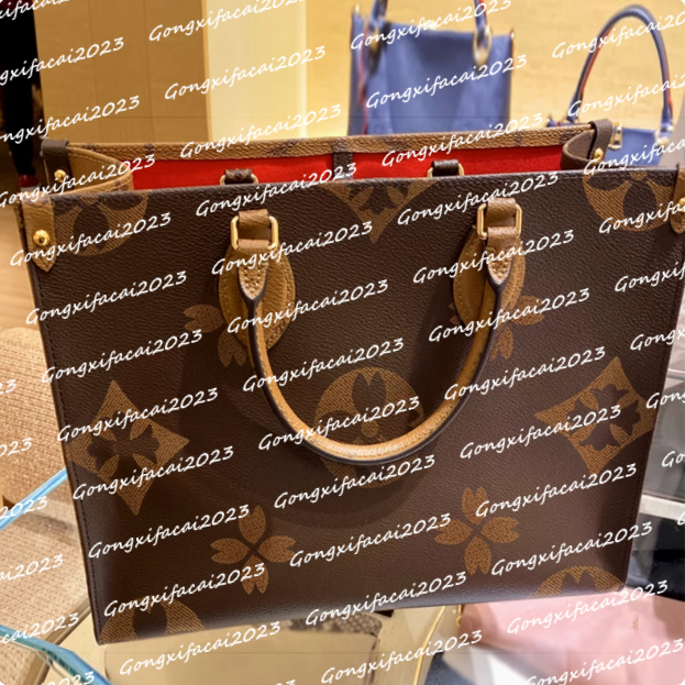 10A New Fashion ONTHEGO MM GM bag Luxurys Designers bags handbags M45321 women high quality Ladies Chain Shoulder Leather Purse Shopping tote bag Cros226o