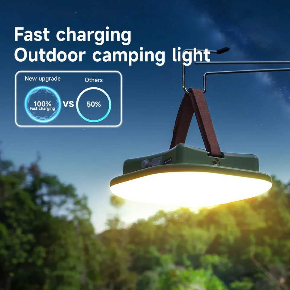 MOSLIGHTING Camping Lantern 24W PD Fast Charging Outdoor Portable Flashlight Work Light with 5 Modes Dimmable Hanging Tent Lamp M251115