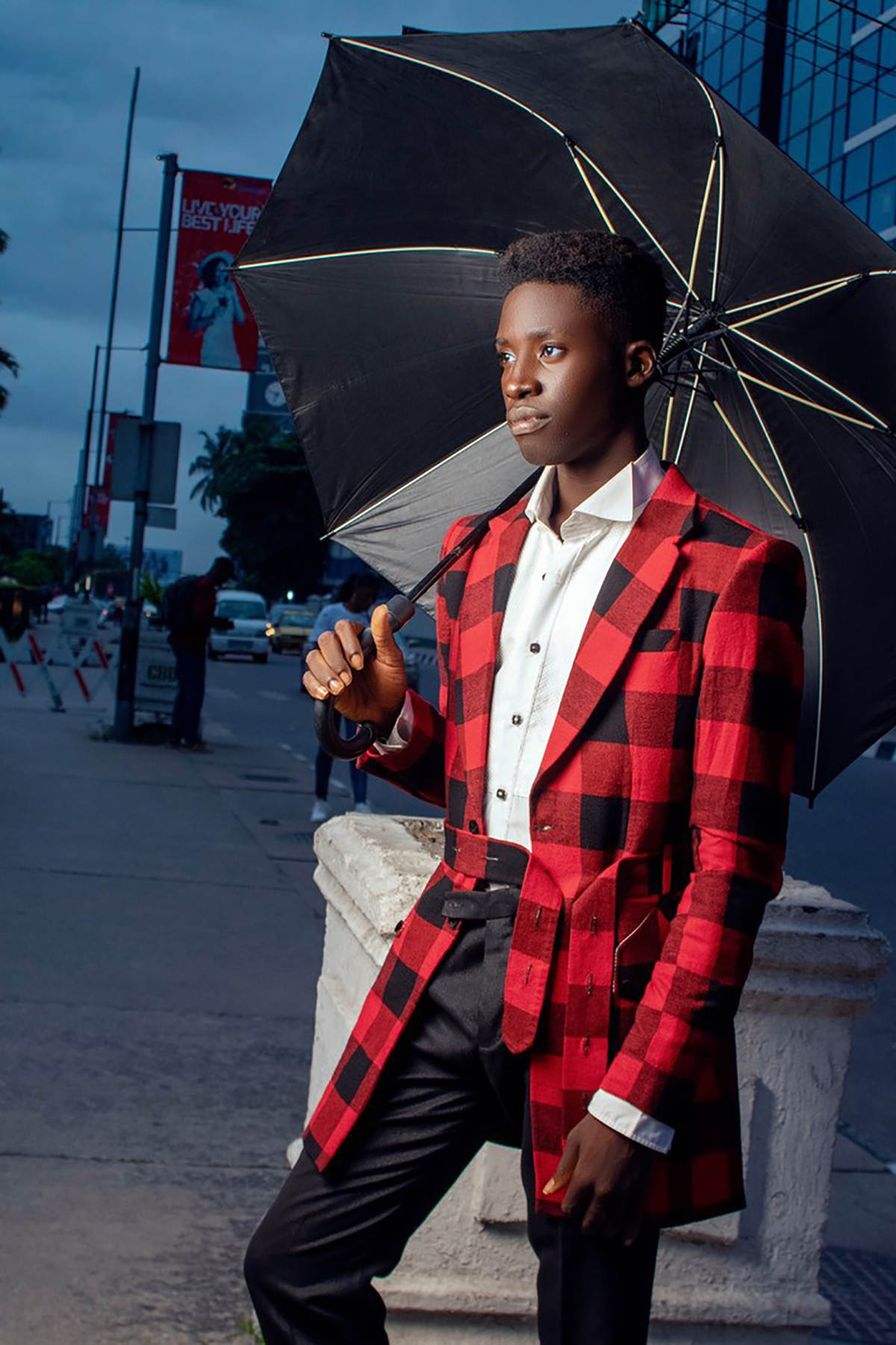 Unique Check Wedding Tuxedos 1 Piece Set Jacket Drawstring Button Men Suit Peaked Lapel Casual Party Suits Customized