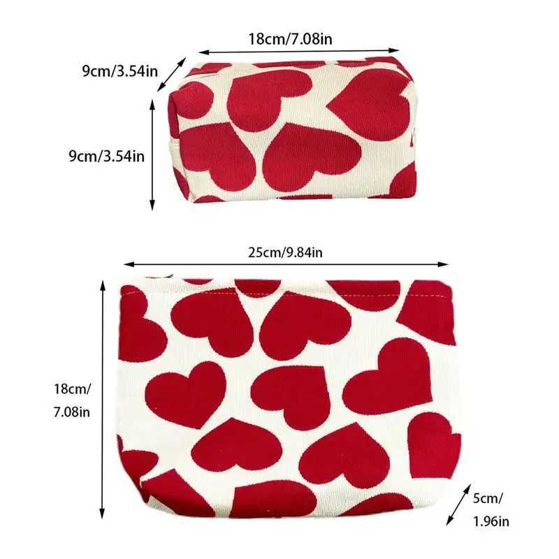 Womens large capacity heart-shaped printed pattern makeup bag Cluh cosmetics organizer travel W toilet storage bag makeup bagXJ250415