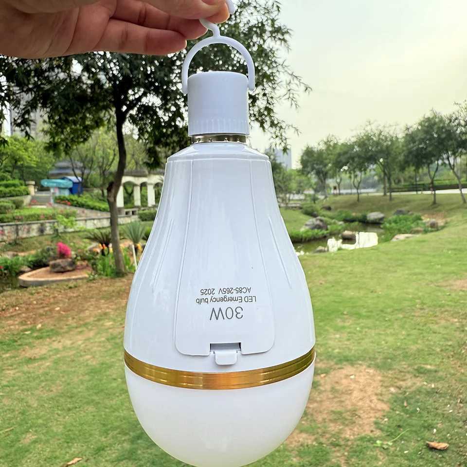 15W/30W LED Emergency Bulb E27 AC85-265V Charging Chip Emergency Power Outage Camping Outdoor Home Backup Light Portable Bulb C251115