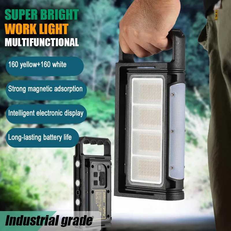 320 SMD Super Bright Portable Work Light Rechargeable for Outdoor Camping Lamp Led High Power Flashlight Emergency Lighting M251115