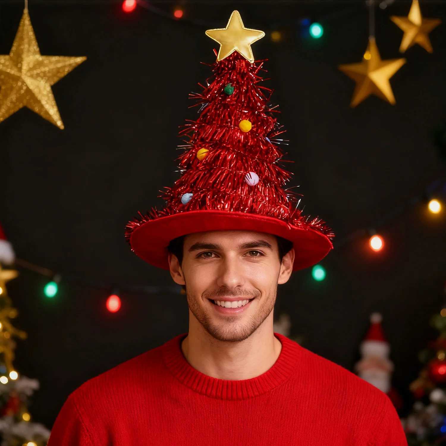 1pc/ 2pcs Red and Green Christmas Hat Perfect as Christmas Gifts for Friends and Family Universal for Women and Men Y251115