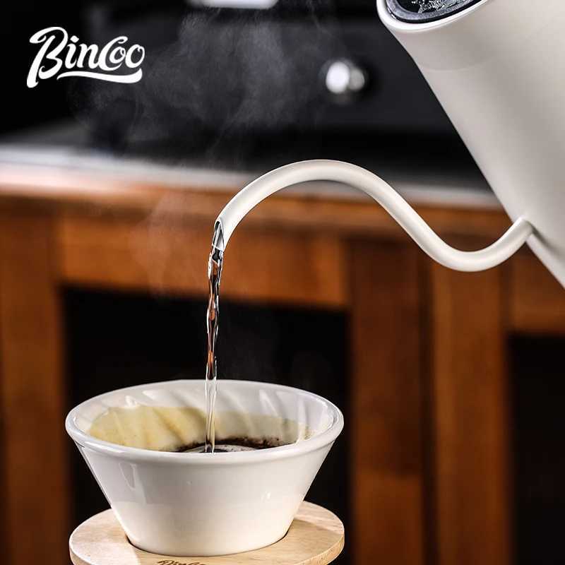 Bincoo Intelligent Temperature Control Kettle Professional Coffee Filling Kettle Hand Brewing Kettle Swan Neck 08L 220V 1350W Y251114